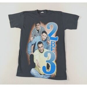 Vintage 2Be3 Shirt Mens Medium Black Graphic‎ Tee 90s Pop Music Boy Band